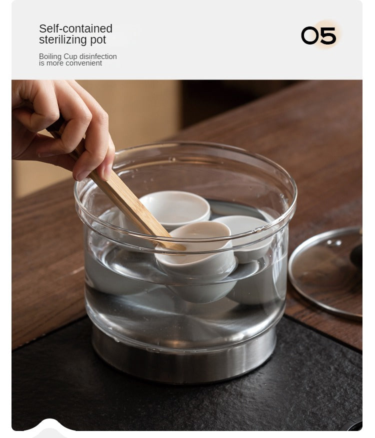 Ash Solid Wood Tea Table Tea Tray Integrated