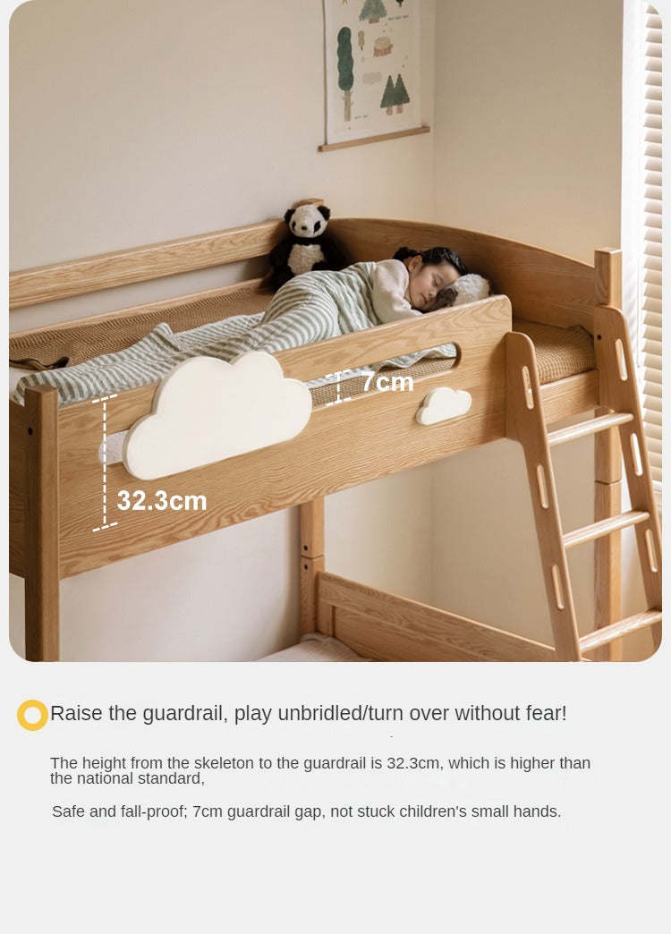Oak solid wood Multi-functional Bunk Bed.