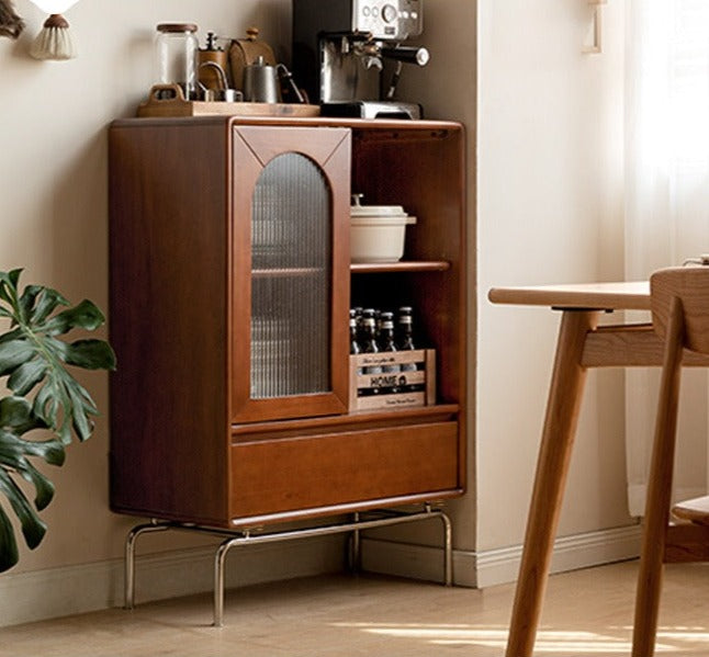 Black Walnut, Poplar Solid Wood Side Cabinet