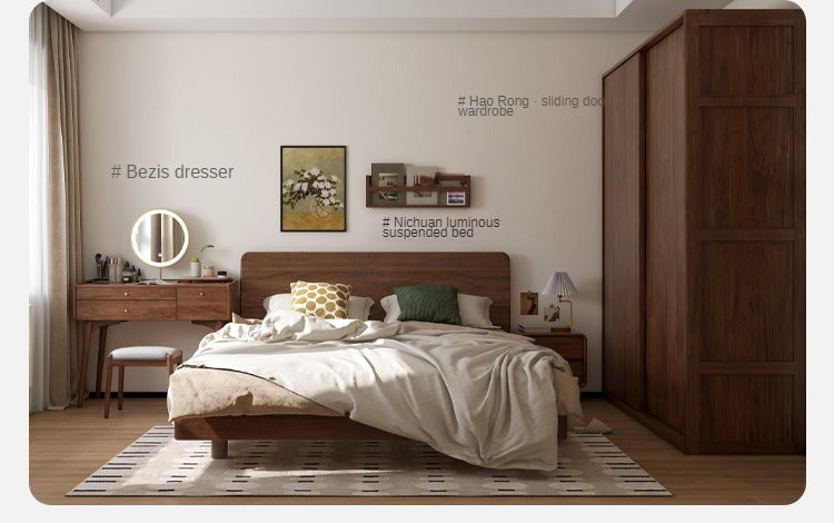 Black Walnut, Ash Solid Wood Chest of Drawers