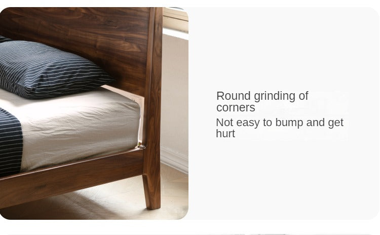 Black Walnut Solid Wood Bed
