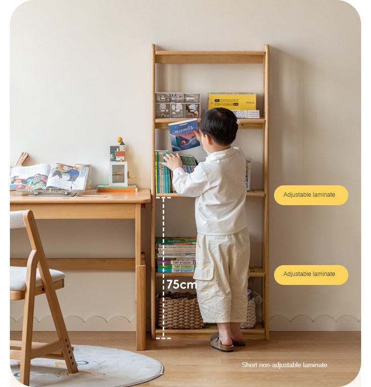 Beech Solid Wood Kids Bookcase