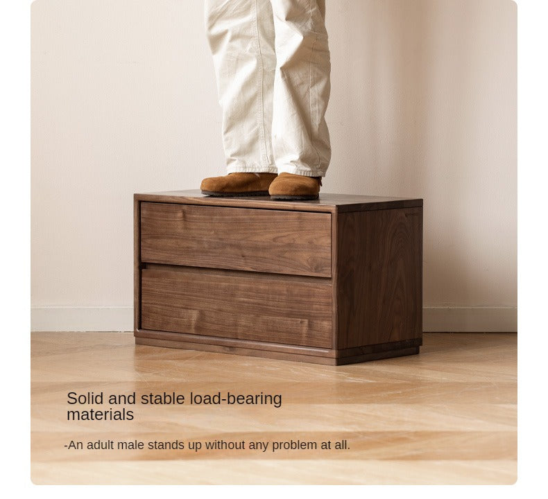 Black Walnut, Oak Solid Wood TV Cabinet Modern Module Combination Storage.