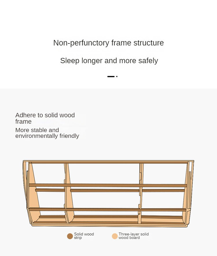 Genuine Leather Cream Suspended Bed