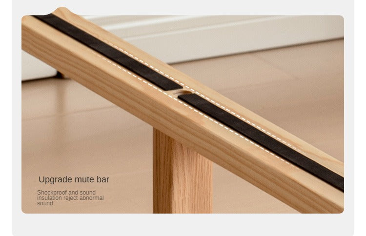 Oak Solid Wood Modern Suspension Bed
