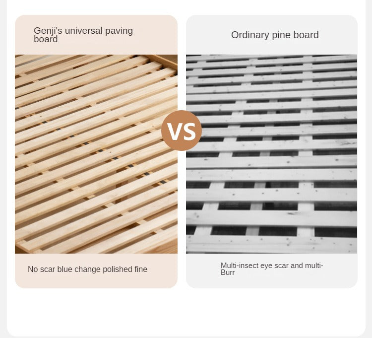 Fabric Cream Soft Minimalist Bed