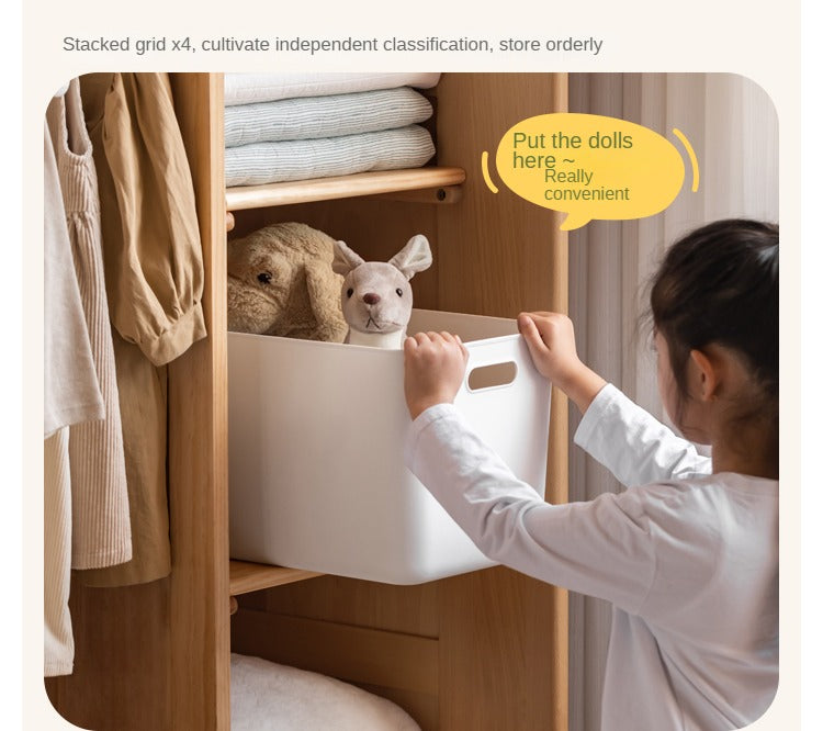Beech Solid Wood Kids Wardrobe Sliding Door