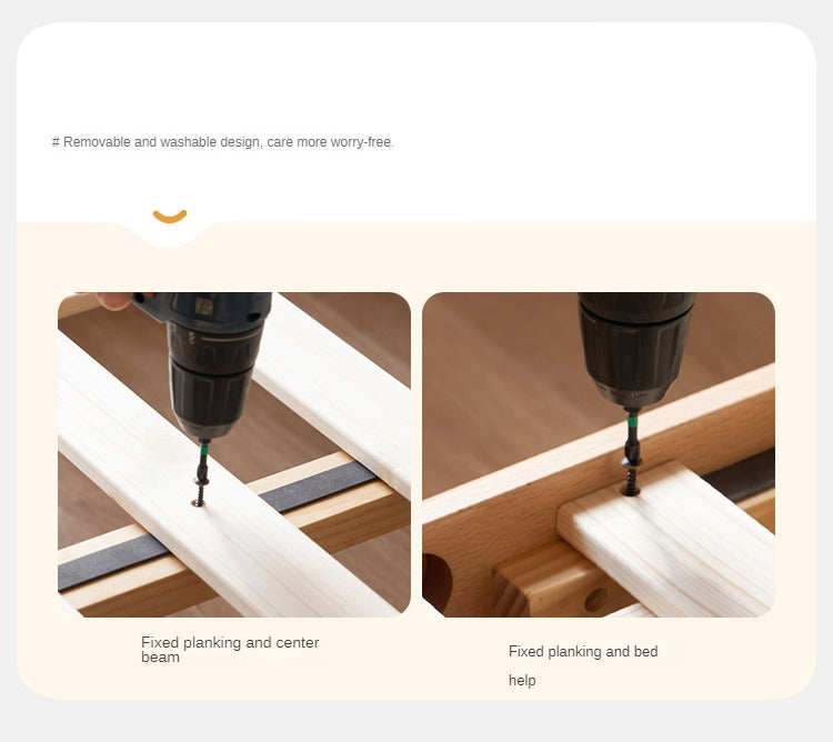 European Beech Solid Wood Soft Bed