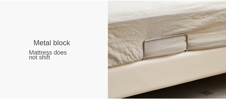 Organic Leather Art Bed Cream Style Modern