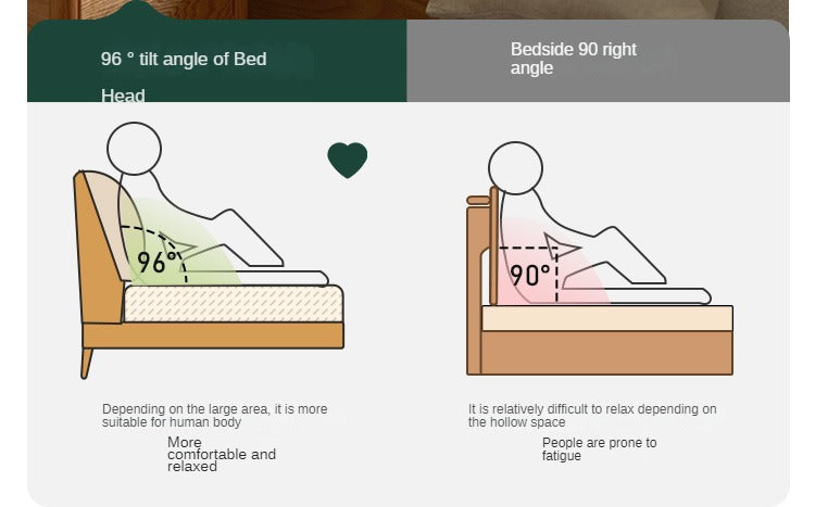 Ash Solid Wood Genuine Leather, Technical Cloth Box Storage Bed