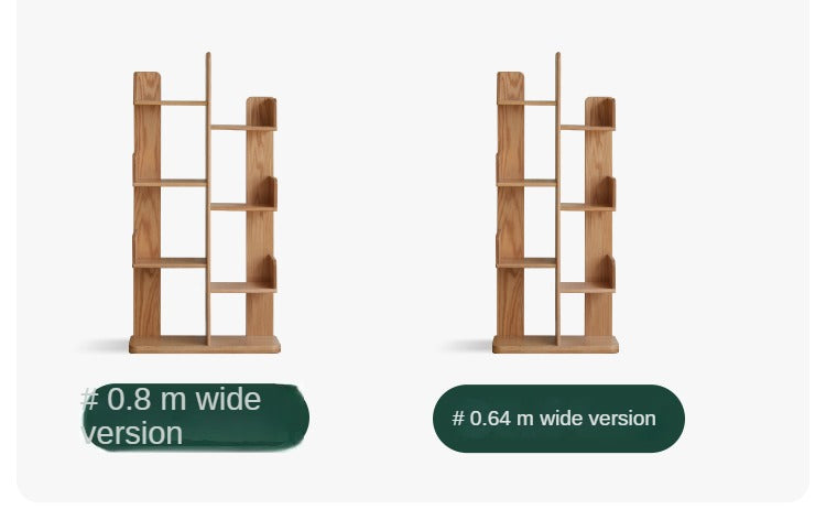 Oak Solid Wood Floor-Standing Bookshelf