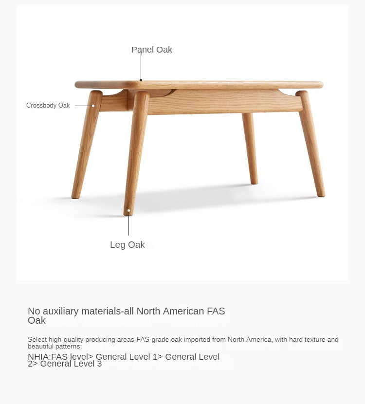 Oak Solid Wood Bay Window Table, Small Table on Bed