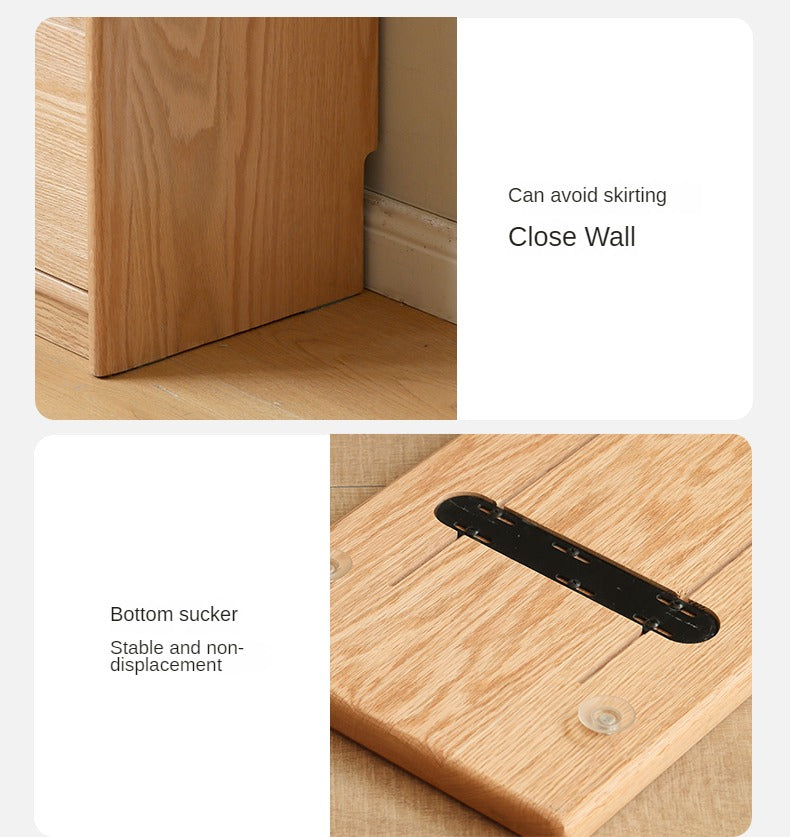 Oak Solid Wood Ultra Narrow Dresser.