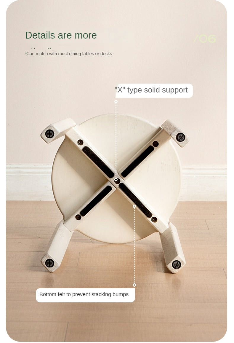Oak Solid Wood Stacking Stool