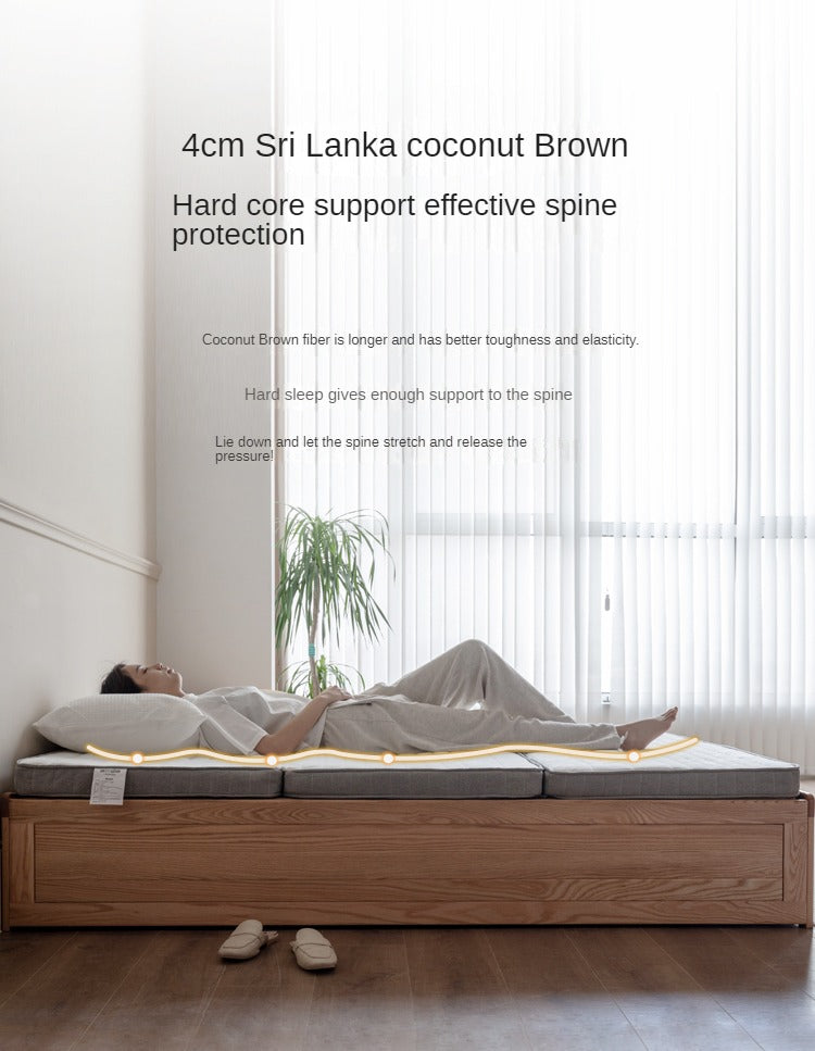 Coconut palm latex three-fold mattress with Spine Protection 8cm :