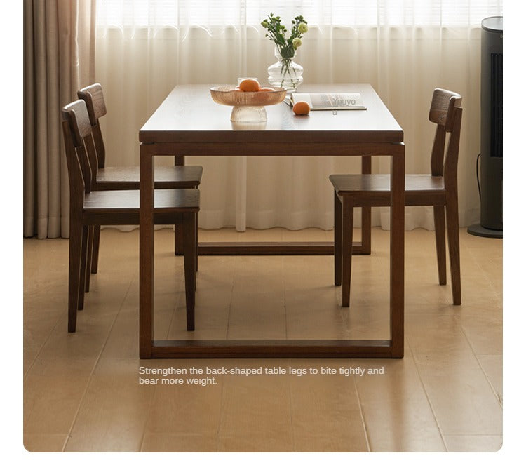 Black Walnut, Oak Solid Wood Long Dining Table