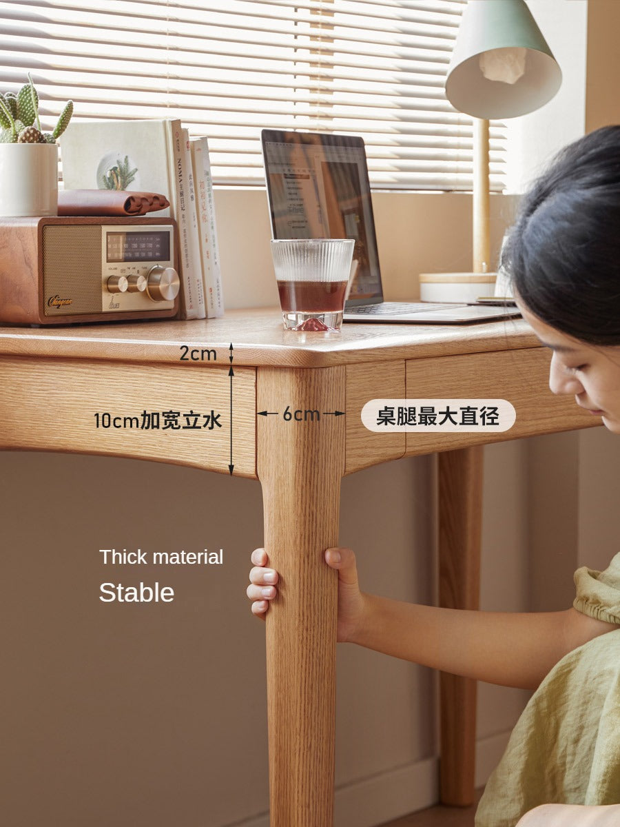 Oak Solid Wood Desk With Drawer