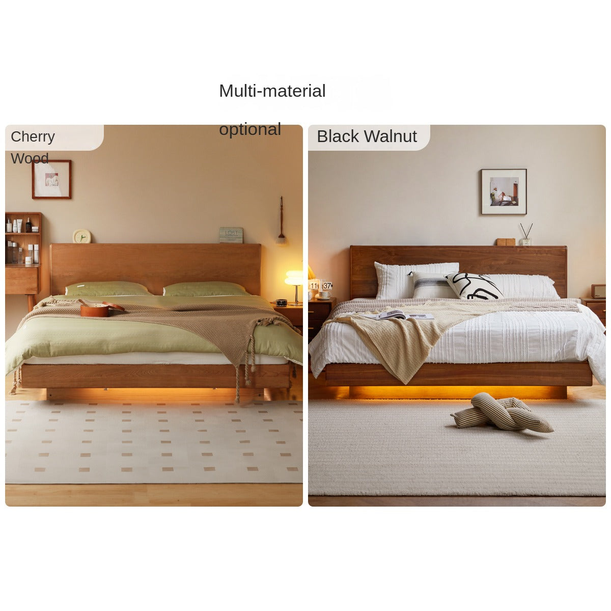 Poplar Solid Wood Box Storage Bed.
