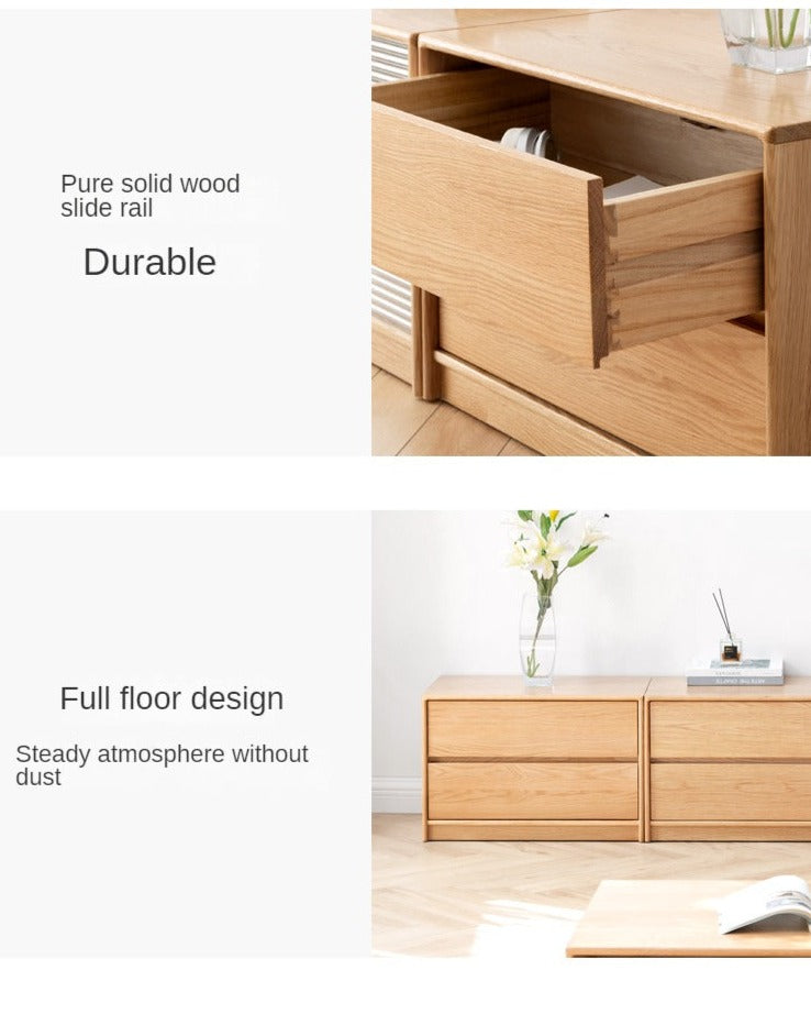 Oak Solid Wood TV Cabinet.