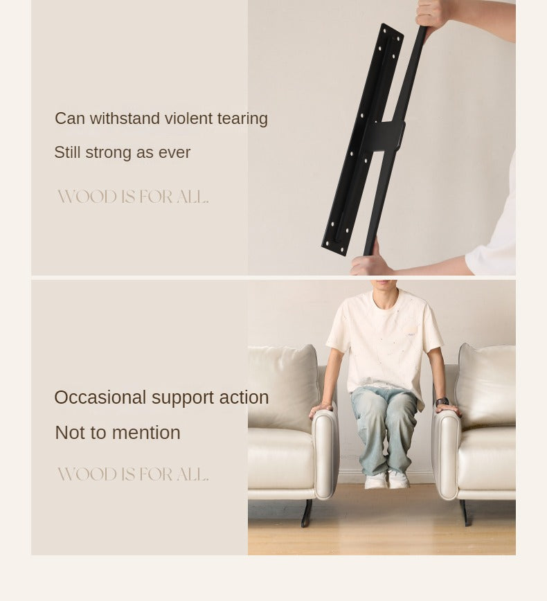 Leather Straight White Italian Sofa.