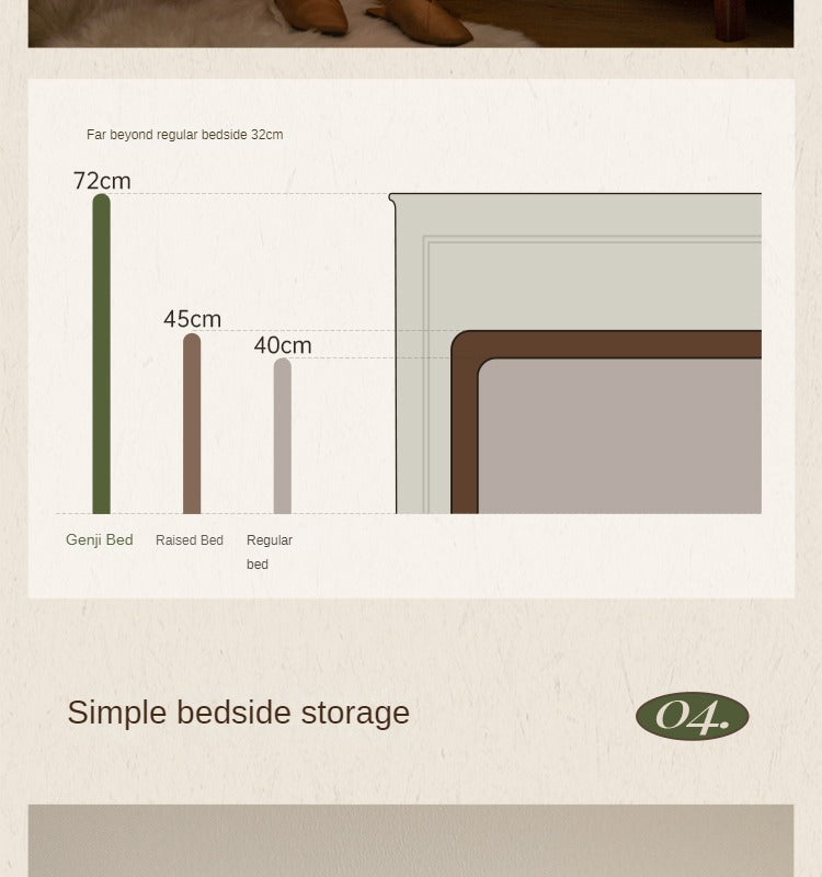 Black walnut solid wood American retro bed