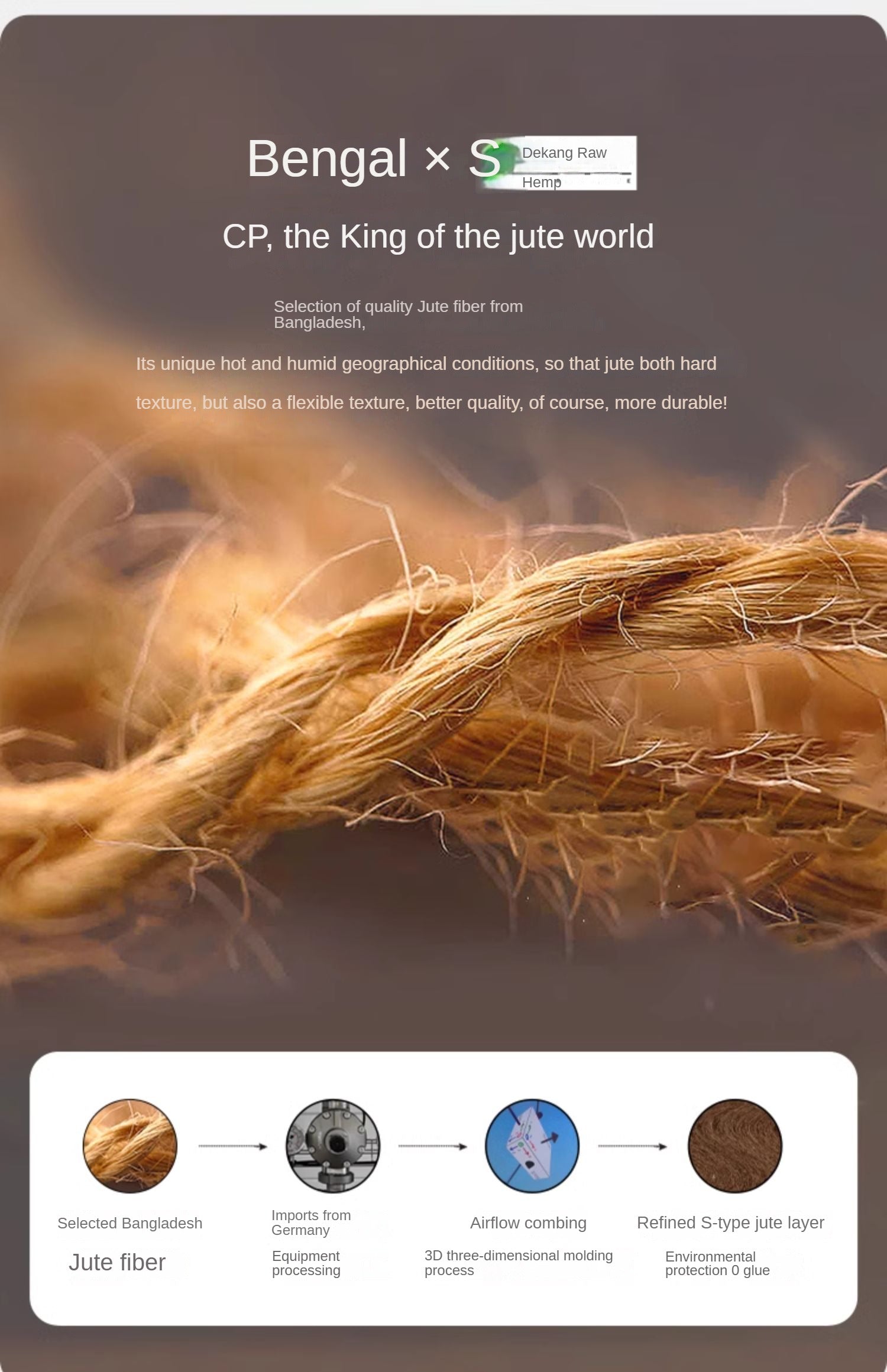 Natural jute Latex Mattress, No-Glue, Antibacterial, Anti-Mite, Hard Hemp Pad 12cm, 10cm, 8cm