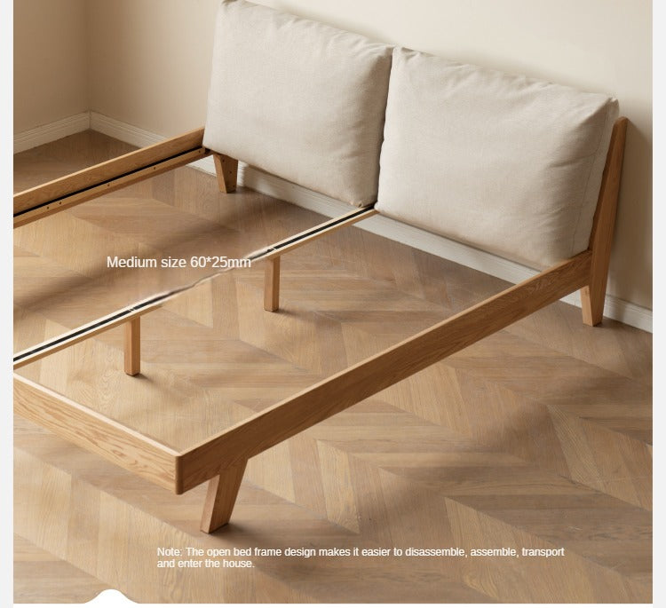 Oak Solid Wood Soft Bed