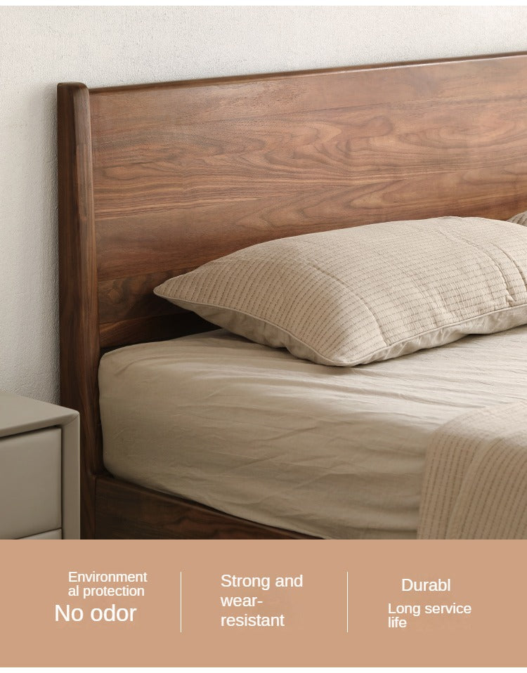 Black Walnut Solid Wood Bed