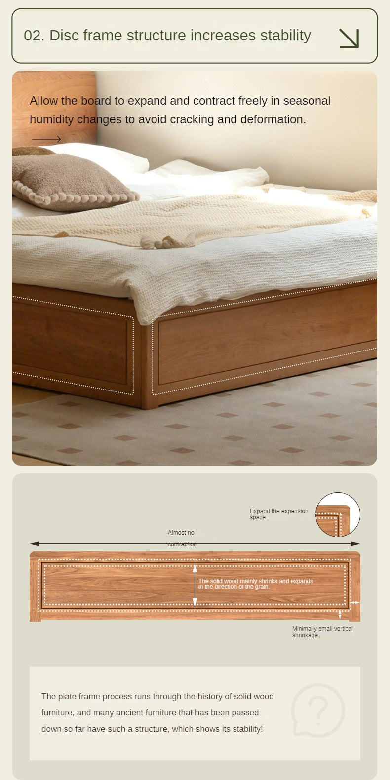 Cherry Solid Wood Box Bed