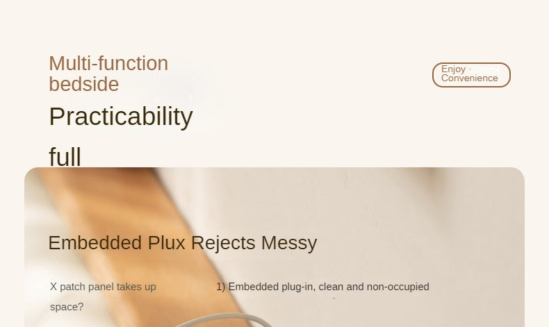 Oak, Ash Solid Wood Genuine Leather Soft Bed