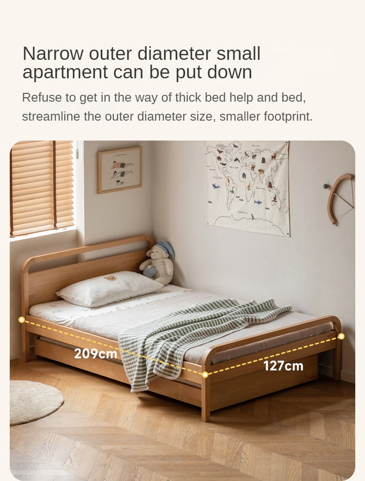 Beech Solid wood Space-saving bunk bed , mother's helper bed<