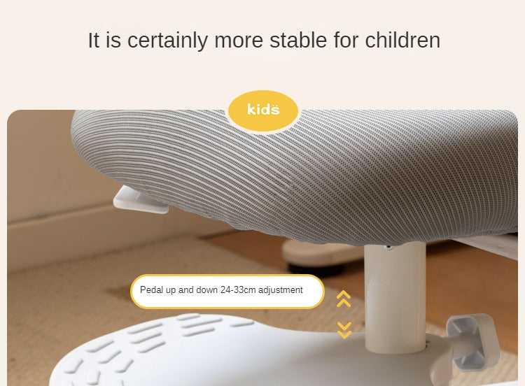 Children's Lifted and Adjusted Chair.