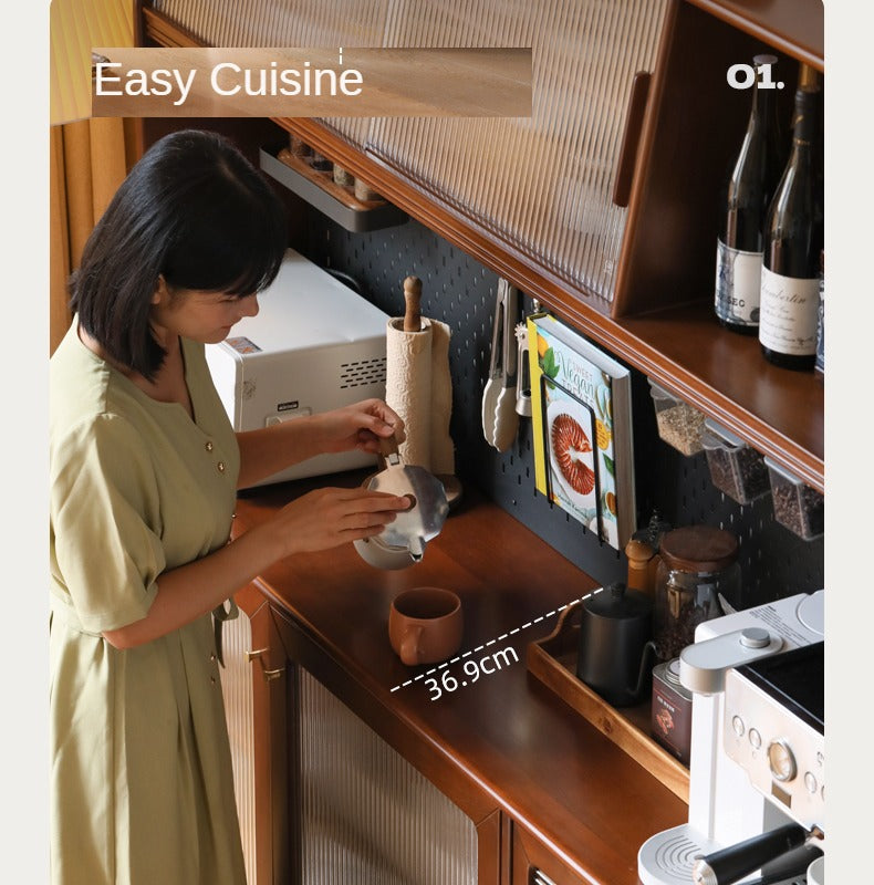 Tulipwood Solid Wood Sideboard Wall Mounted Cabinet