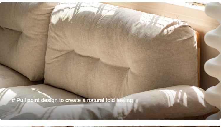 Oak Solid Wood Floor Storage Sofa, Goose Down.