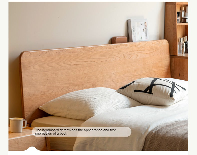 Cherry Wood Bed Modern