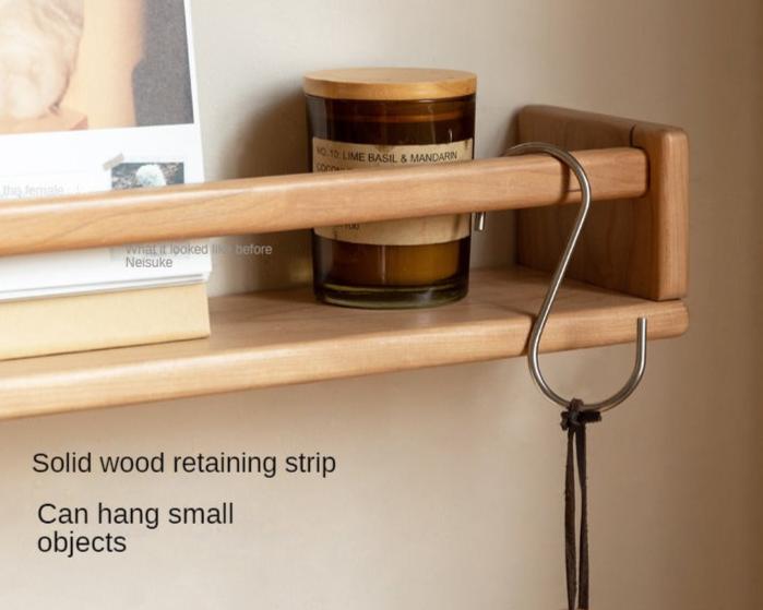 Black walnut, Cherry Solid Wood Wall Rack Hanging Storage Bookshelf