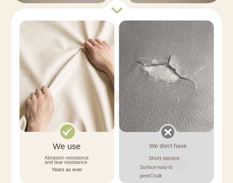 Rubber Wood Solid Wood Soft Bed Cream Style