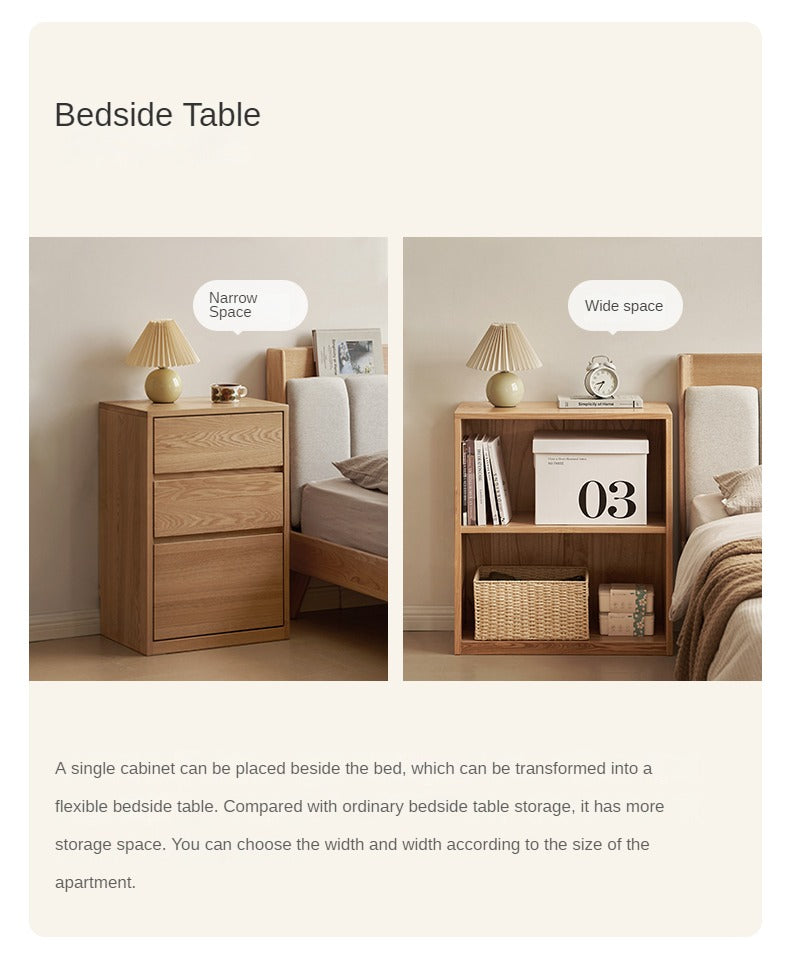 Ash Solid Wood Bookcase Simple Floor Bookshelf
