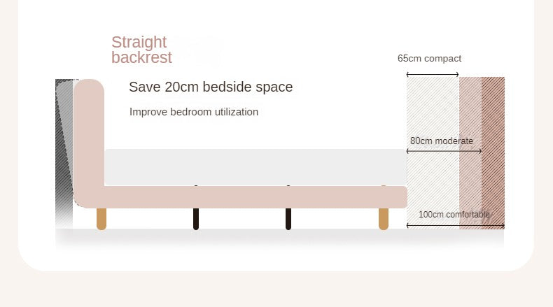 Fabric Pink Bed French Style