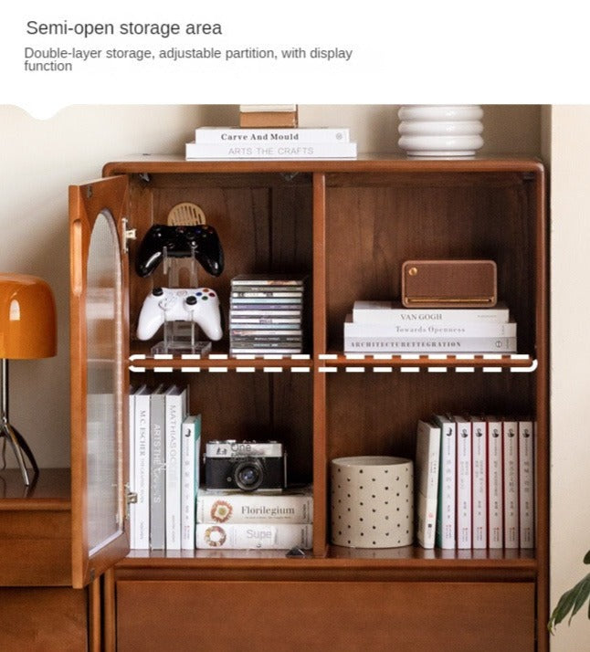 Black Walnut, Poplar Solid Wood Side Cabinet