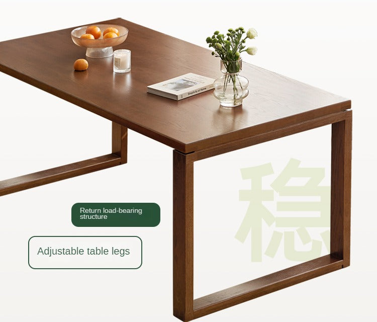 Black Walnut, Oak Solid Wood Long Dining Table