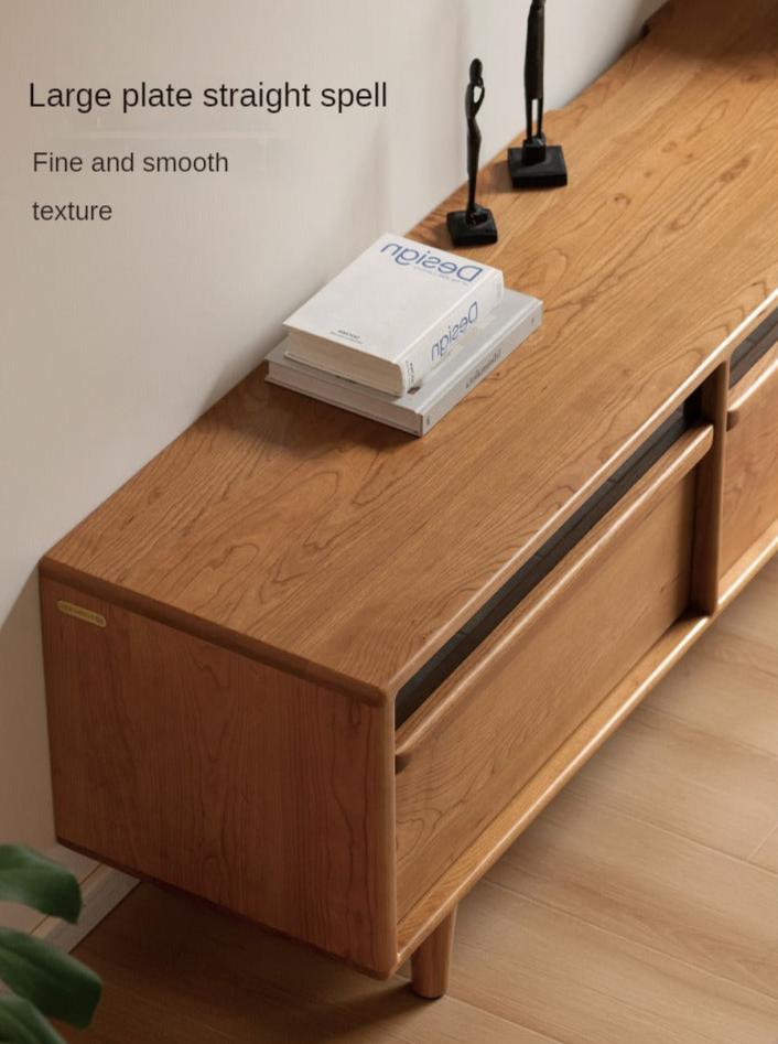 Cherry Solid Wood TV Cabinet.