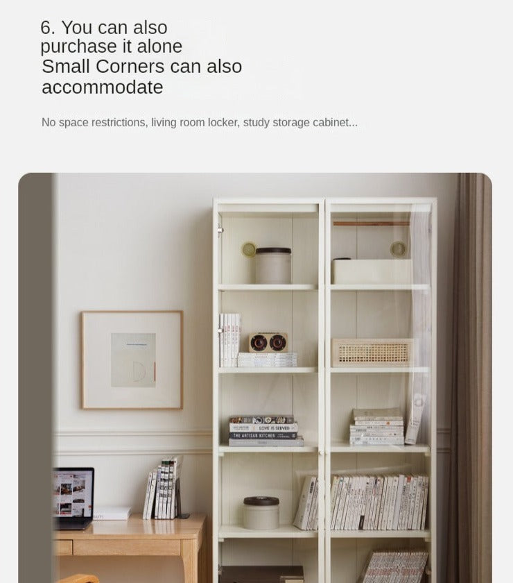 Poplar Solid Wood Bookcase Combination Bookshelf Wall-To-Ceiling Bookcase