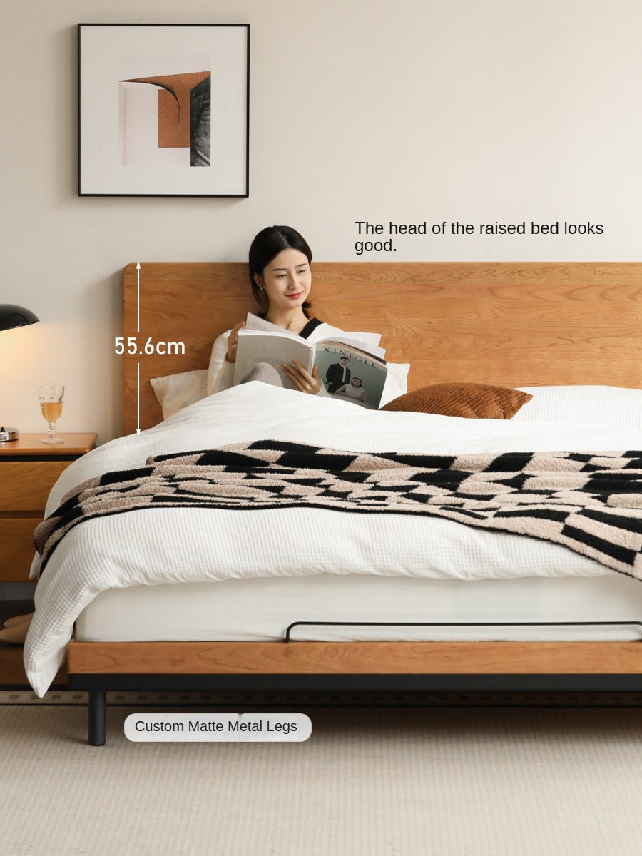 Cherry Solid Wood Bed Medieval Style.