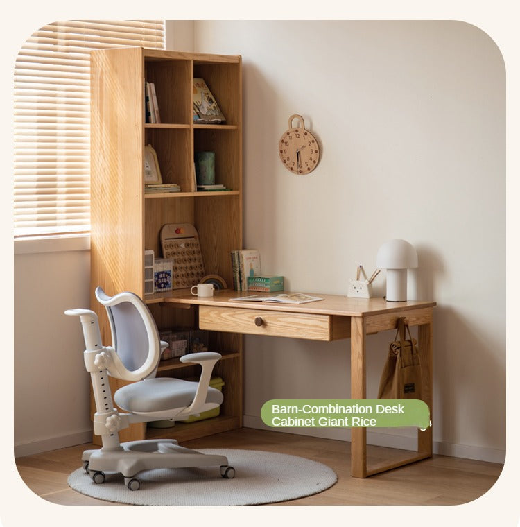 Oak Solid Wood Small Kids Bookshelf.