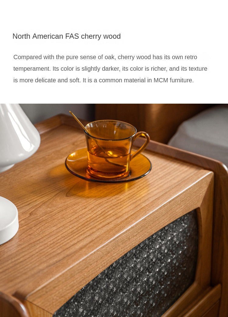 Cherry Solid Wood Nightstand.