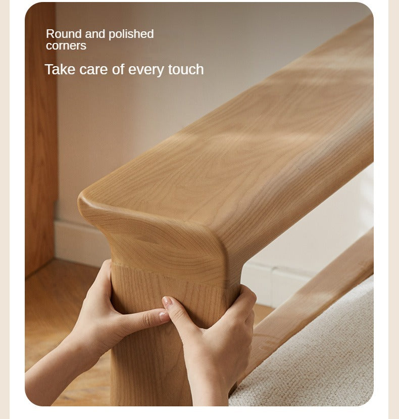 Ash solid Wood Modern Straight Sofa.