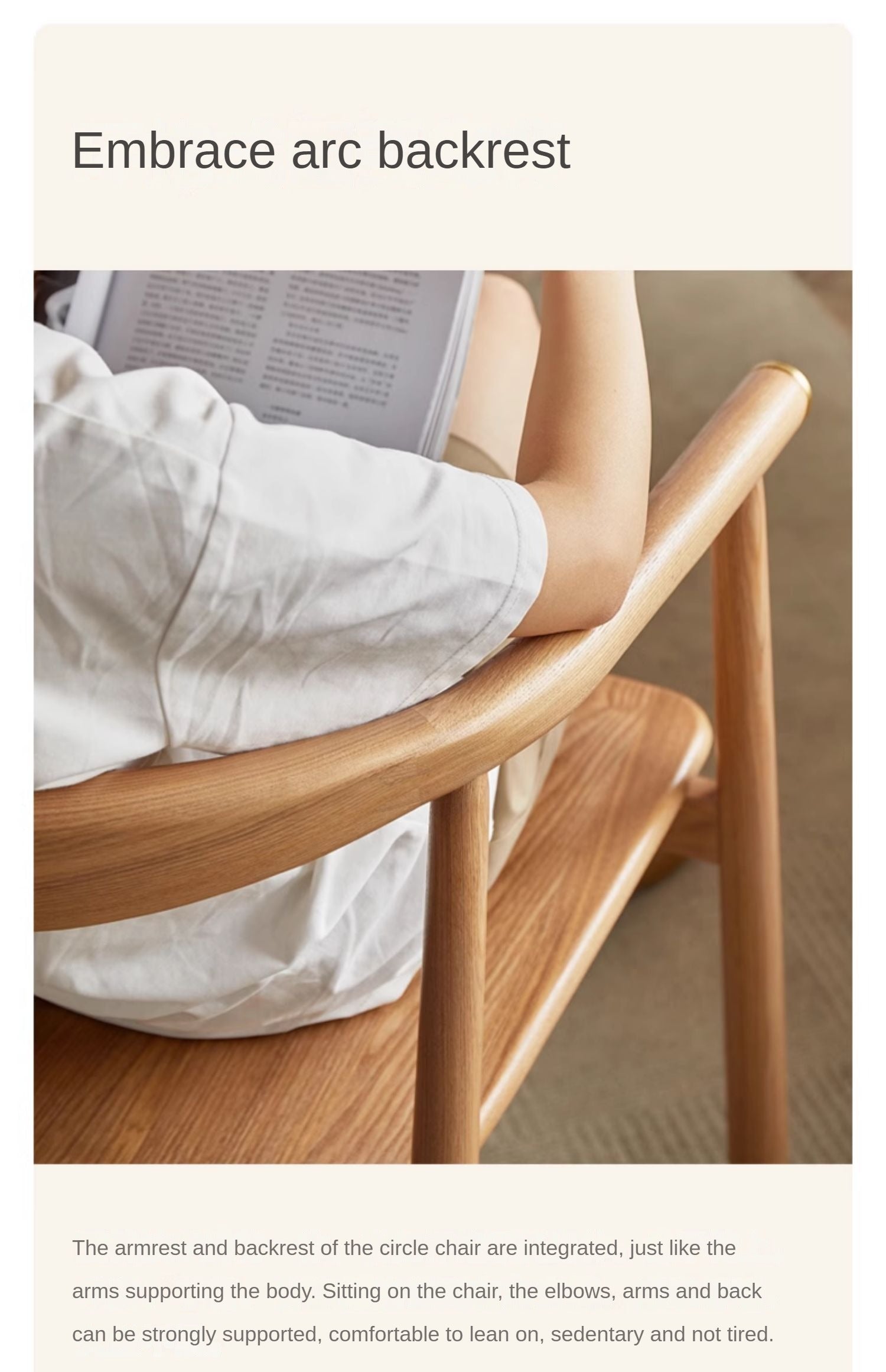 Ash Solid Wood Dining Soft Chair