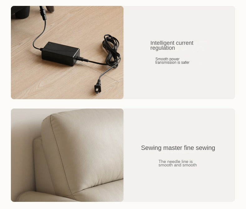 Genuine Leather Zero Wall Multifunctional Electric Sofa, Top Layer Cowhide Sofa.