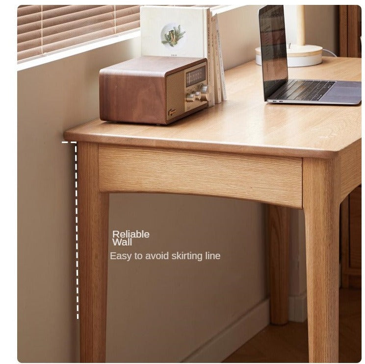 Oak Solid Wood Desk With Drawer
